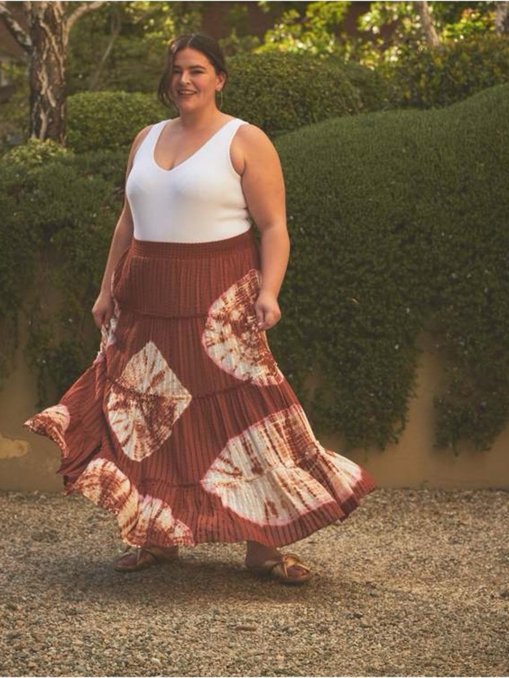 Anthropologie The Odells Lidia Pomelo Tie Dye Cotton Maxi Skirt Size 3X NWT